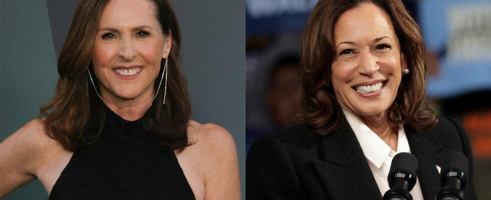 Mary Katherine Gallagher, interprétée par Molly Shannon, interrompt le discours virtuel de Kamala Harris lors d'un dîner de charité.