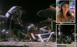 "Chilling Encounter: Magaluf Predators Target Drunk Brit Woman on Beach" "Encounter troublant : Les prédateurs de Magaluf ciblent une Britannique ivre"