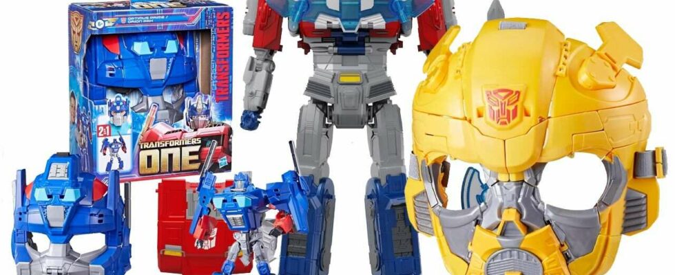 Transformers One : Figurines d'action en promotion se métamorphosent en masques à porter