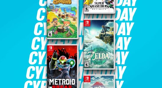 Promotions Cyber Monday 2024 sur Nintendo Switch : Économisez jusqu'à 64 %