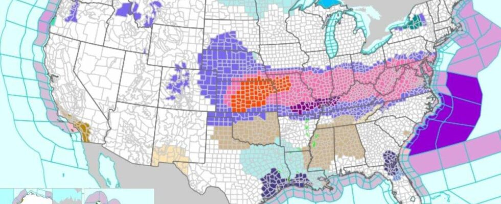 Alerte météo hivernale : 15 États sous la menace de 15 pouces de neige