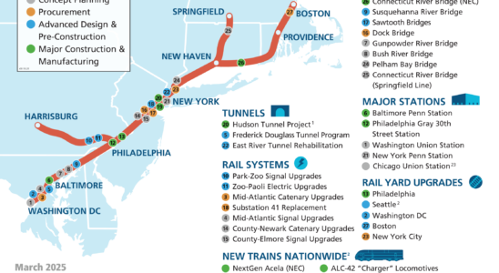 Amtrak dévoile sa carte des projets ferroviaires à venir avec la dernière mise à jour.